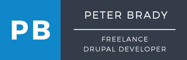 Homepage for Drupal Developer, Peter Brady